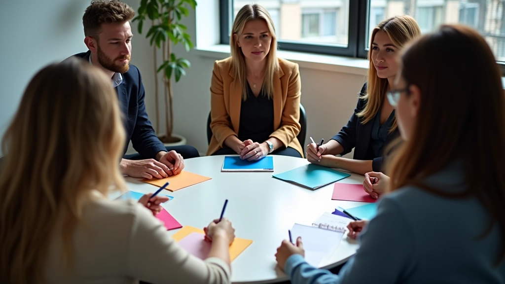 Grote groep professionals in workshop setting met interactieve discussie